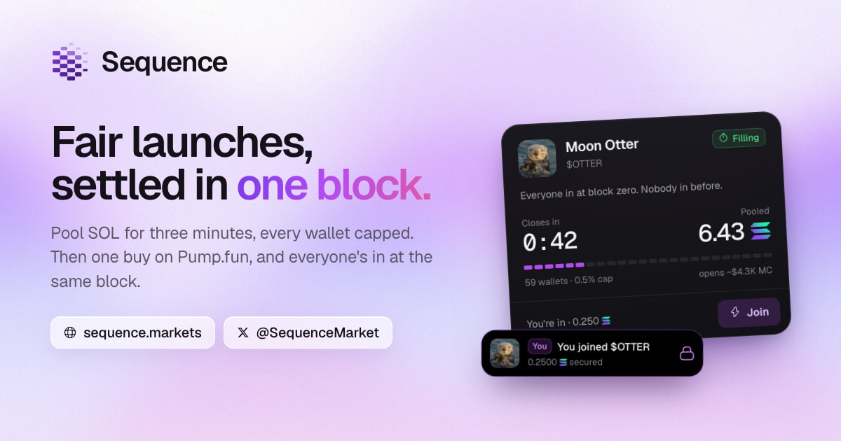 Sequence — Fair launches, block zero